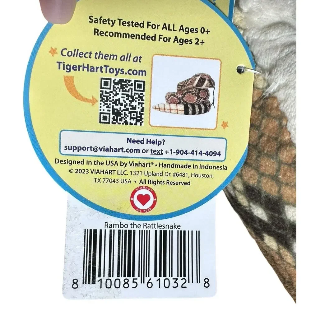 Tiger Tale Toys Rambo the Rattlesnake Plush Stuffed Animal 55